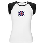 British Biker Cross Women's Cap Sleeve T-Shirt