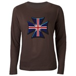 British Biker Cross Women's Long Sleeve Dark T-Shi