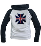 British Biker Cross Women's Raglan Hoodie